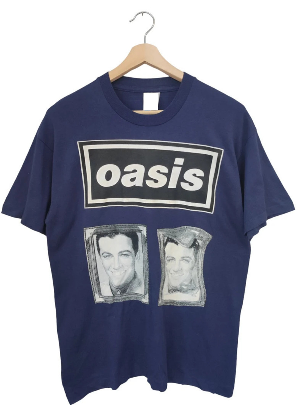 Vintage 90s OASIS Shaker Maker Oasis Tour Concert T-shirt Navy Tshirt